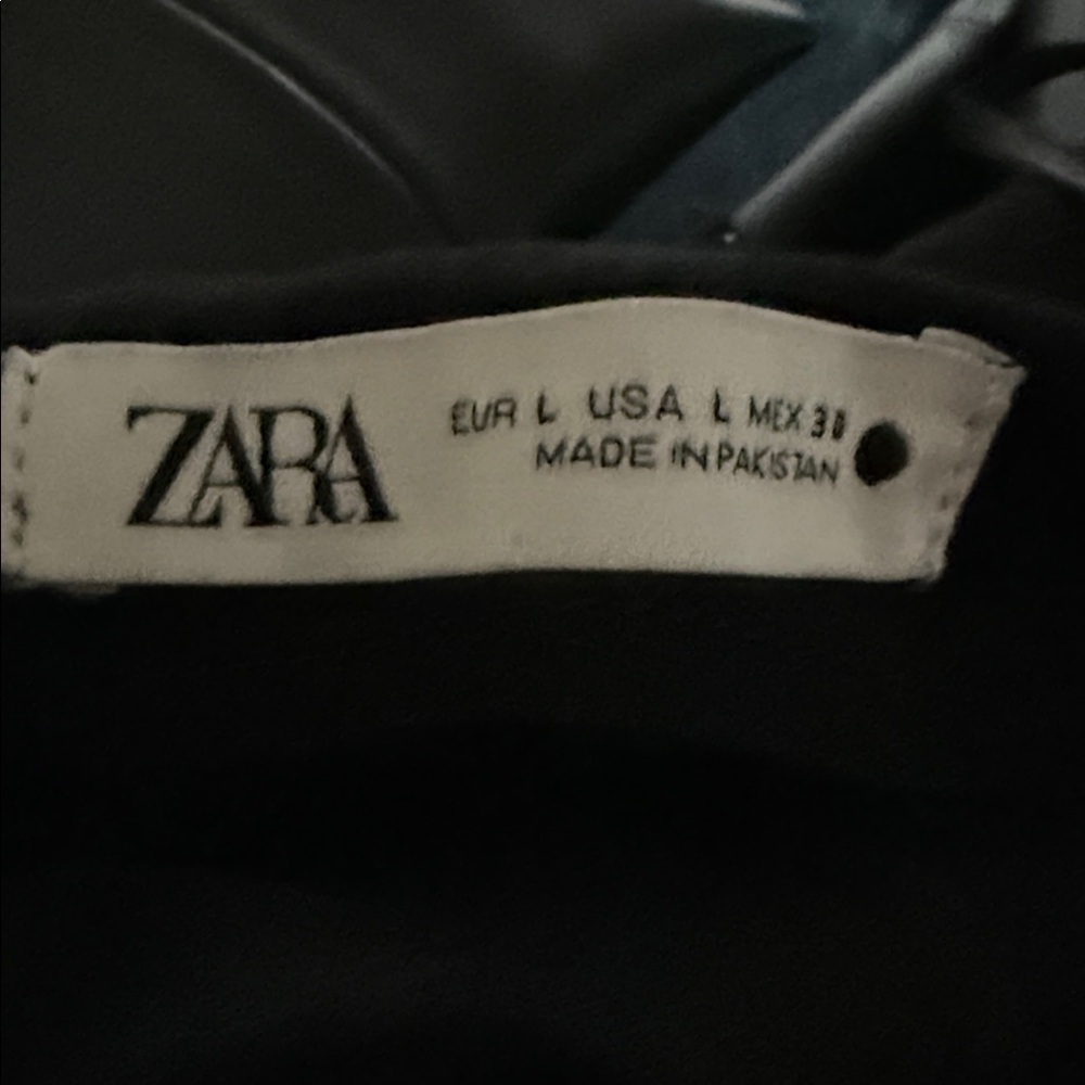 Zara Black Strapless Denim Dress - Picture 2 of 4